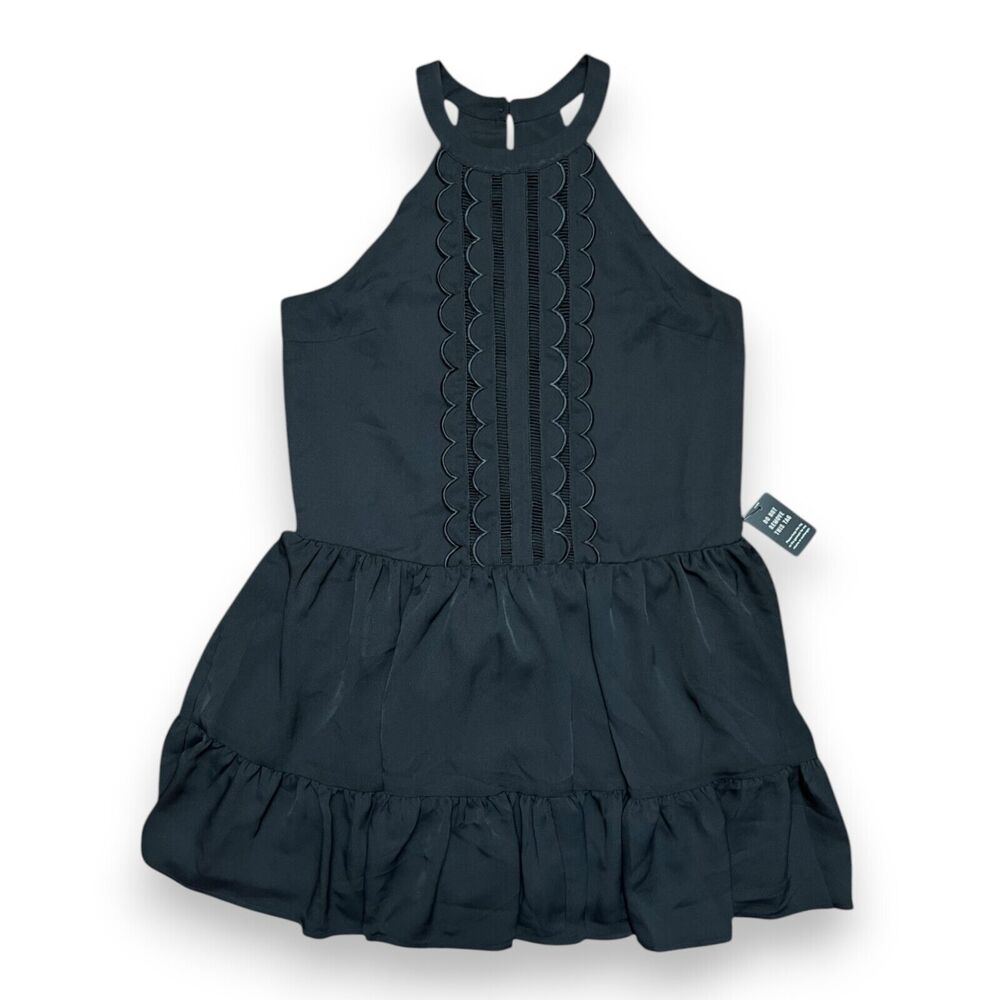 NWT - Express Black Lace Fit & Flare Sleeveless Dress Women’s Size M - MSRP $98 - Picture 1 of 10